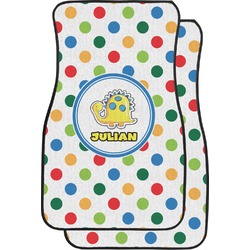 Dots & Dinosaur Car Floor Mats (Personalized)