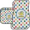 Dots & Dinosaur Car Floor Mats Set - 2 Front & 2 Back (Personalized)