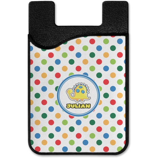 Dots & Dinosaur Cell Phone Credit Card Holder