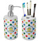 Dots & Dinosaur Ceramic Bathroom Accessories Set (Personalized)