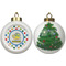 Dots & Dinosaur Ceramic Christmas Ornament - X-Mas Tree (APPROVAL)
