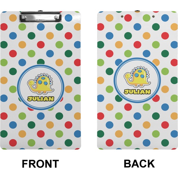 Dots & Dinosaur Clipboard (Legal) (Front + Back)