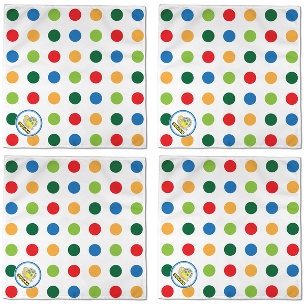 Dots & Dinosaur Cloth Napkins - Personalized Dinner (APPROVAL) Set of 4