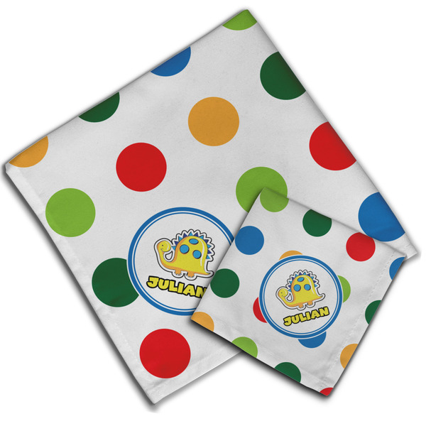 Dots & Dinosaur Cloth Napkins - Personalized Lunch & Dinner (PARENT MAIN)