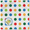 Dots & Dinosaur Cloth Napkins - Personalized Lunch (Single Full Open)