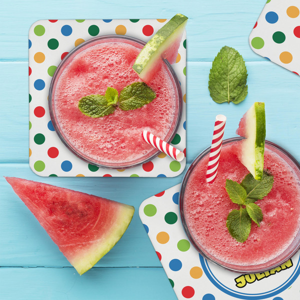 Dots & Dinosaur Coaster Set - LIFESTYLE