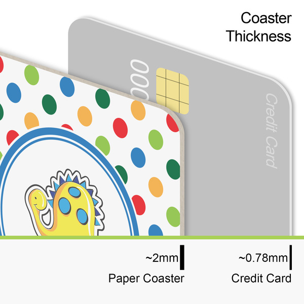 Dots & Dinosaur Coaster Thickness