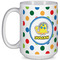 Dots & Dinosaur Coffee Mug - 15 oz - White Full