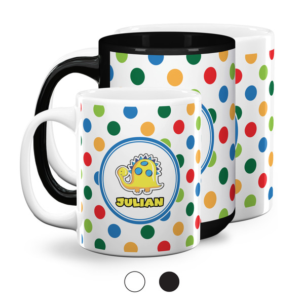 Dots & Dinosaur Coffee Mugs Main