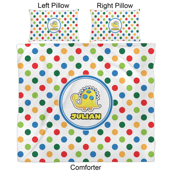 Dots & Dinosaur Comforter Set - King - Approval