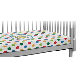 Dots & Dinosaur Crib Fitted Sheet (Personalized)