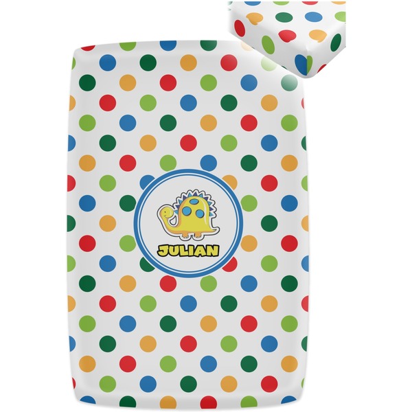 Dots & Dinosaur Crib Fitted Sheet - Apvl