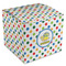 Dots & Dinosaur Cube Favor Gift Box - Front/Main