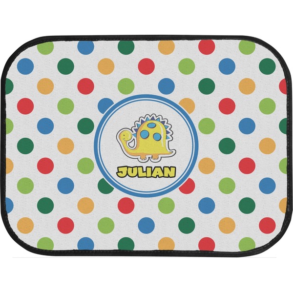 Dots & Dinosaur Custom Car Floor Mats (Back Seat)