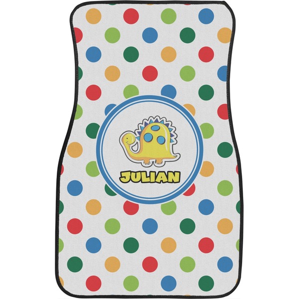 Dots & Dinosaur Custom Car Floor Mats (Front Seat)