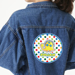 Dots & Dinosaur Large Custom Shape Patch - 2XL (Personalized)