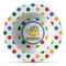 Dots & Dinosaur Plastic Bowl - Microwave Safe - Composite Polymer (Personalized)
