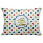 Dots & Dinosaur Decorative Baby Pillowcase - 16"x12" (Personalized)