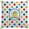 Dots & Dinosaur Decorative Pillow Case (Personalized)