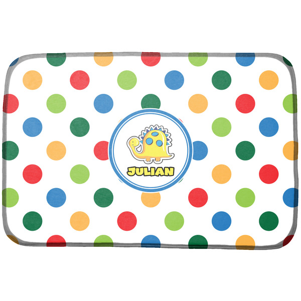 Custom Dots & Dinosaur Dish Drying Mat (Personalized)