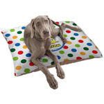 Dots & Dinosaur Dog Bed - Large w/ Name or Text