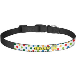 Dots & Dinosaur Dog Collar - Large (Personalized)
