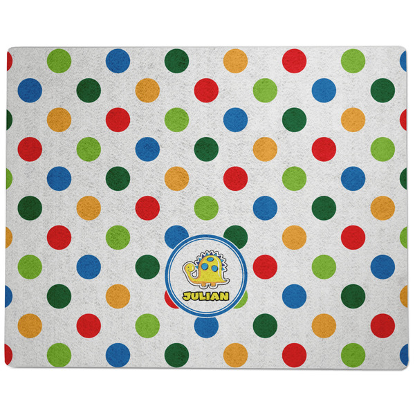 Dots & Dinosaur Dog Food Mat - Large without Bowls