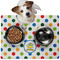 Dots & Dinosaur Dog Food Mat - Medium LIFESTYLE