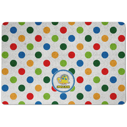 Dots & Dinosaur Dog Food Mat w/ Name or Text
