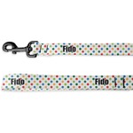 Dots & Dinosaur Deluxe Dog Leash - 4 ft (Personalized)