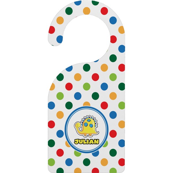 Custom Dots & Dinosaur Door Hanger (Personalized)