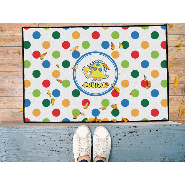 Dots & Dinosaur Door Mat - LIFESTYLE (Med)