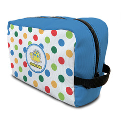 Dots & Dinosaur Toiletry Bag / Dopp Kit (Personalized)