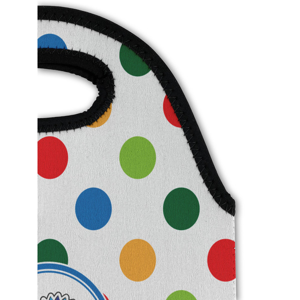Dots & Dinosaur Double Wine Tote - Detail 1 (new)