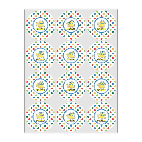 Dots & Dinosaur Drink Topper - Small - Set of 12