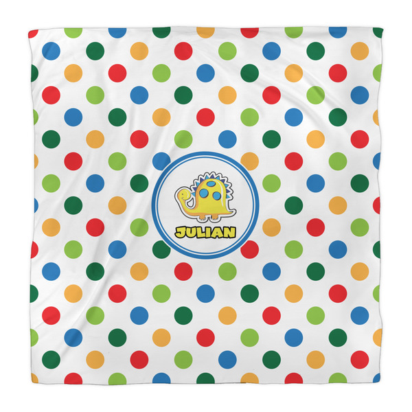 Dots & Dinosaur Duvet Cover - Queen - Front