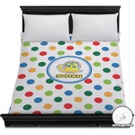 Dots & Dinosaur Duvet Cover - Full / Queen (Personalized)