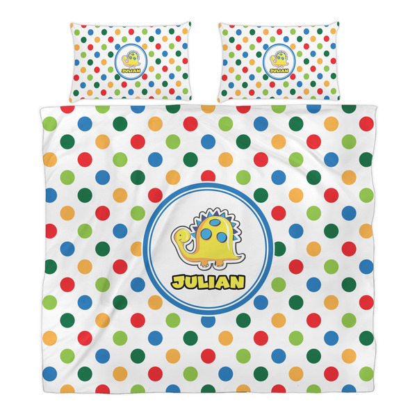 Dots & Dinosaur Duvet Cover Set - King - Alt Approval