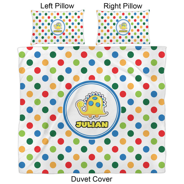 Dots & Dinosaur Duvet Cover Set - King - Approval