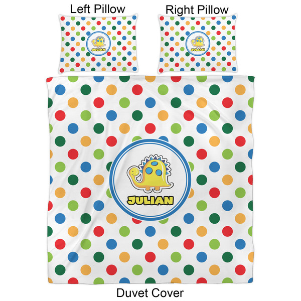Dots & Dinosaur Duvet Cover Set - Queen - Approval