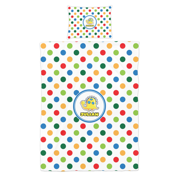 Dots & Dinosaur Duvet Cover Set - Twin - Alt Approval