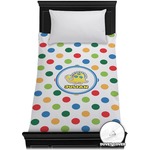 Dots & Dinosaur Duvet Cover - Twin (Personalized)