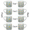 Dots & Dinosaur Espresso Cup - 6oz (Double Shot Set of 4) APPROVAL