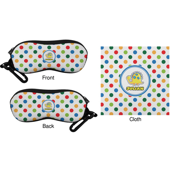Dots & Dinosaur Eyeglass Case & Cloth (Approval)
