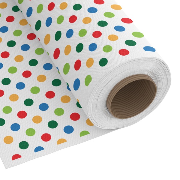 Custom Dots & Dinosaur Fabric by the Yard - Spun Polyester Poplin