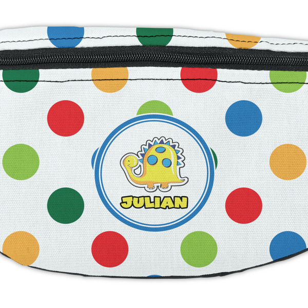 Dots & Dinosaur Fanny Pack - Closeup