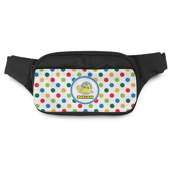 Custom Dots & Dinosaur Fanny Pack - Modern Style (Personalized)
