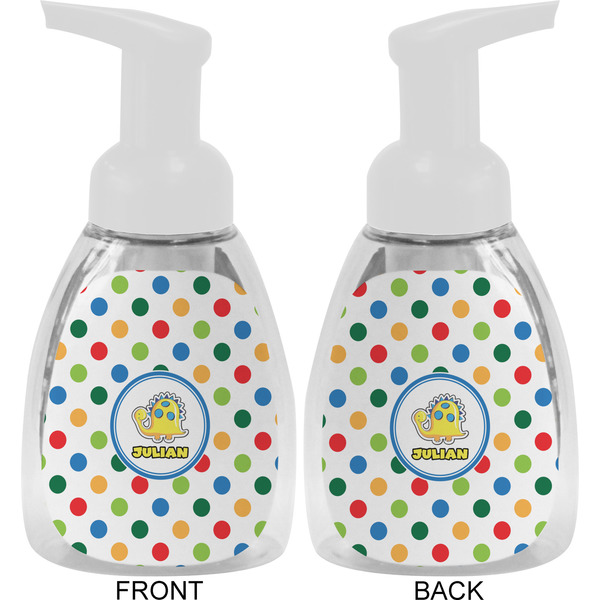Dots & Dinosaur Foam Soap Bottle Approval - White