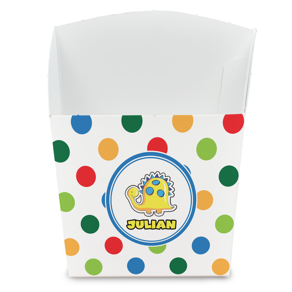 Custom Dots & Dinosaur French Fry Favor Boxes (Personalized)