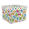 Dots & Dinosaur Gift Boxes with Lid - Canvas Wrapped - Large - Front/Main